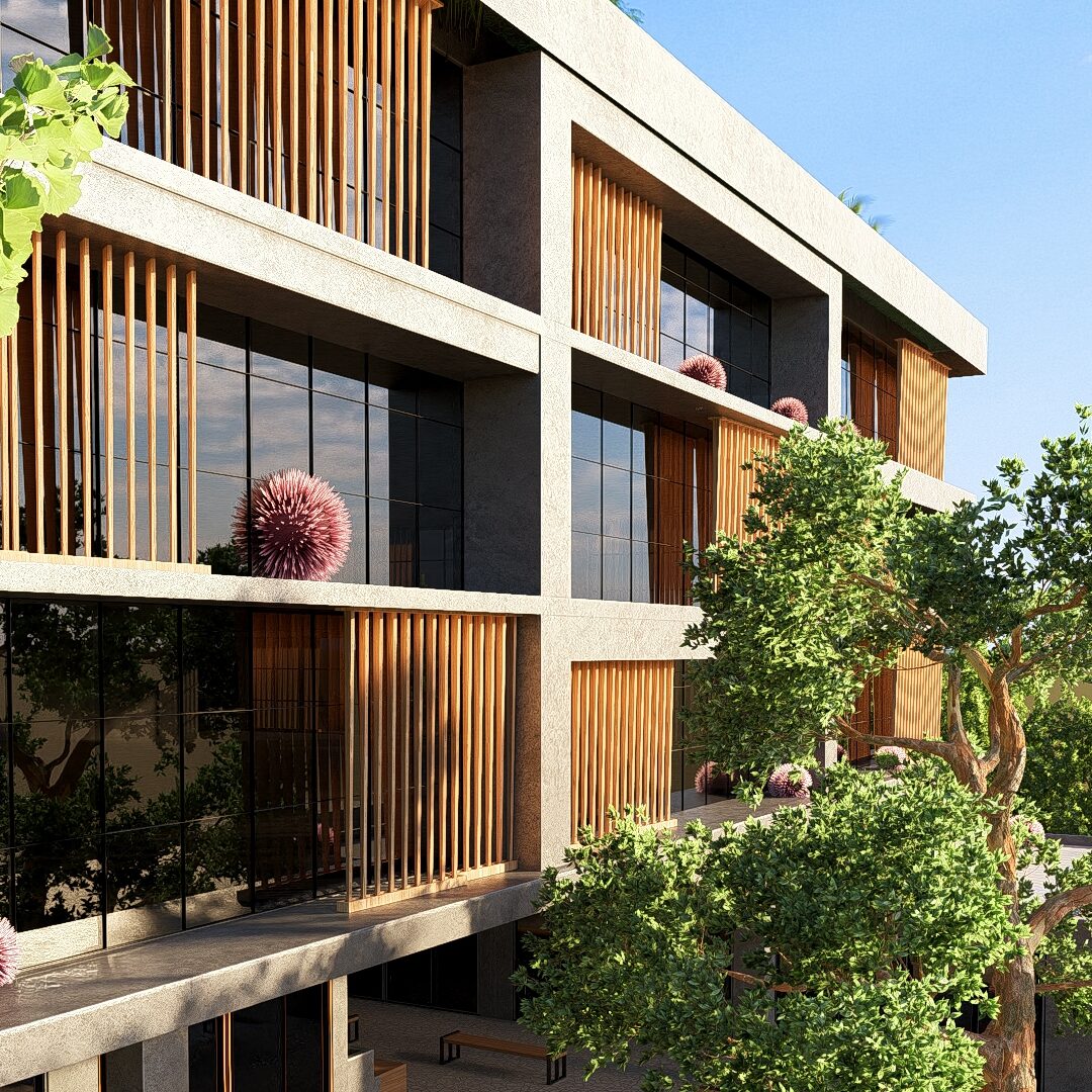 Render Realista Casa 3D Renderização 3d casa no campo. renderização de imagem 3d. projeto renderizado