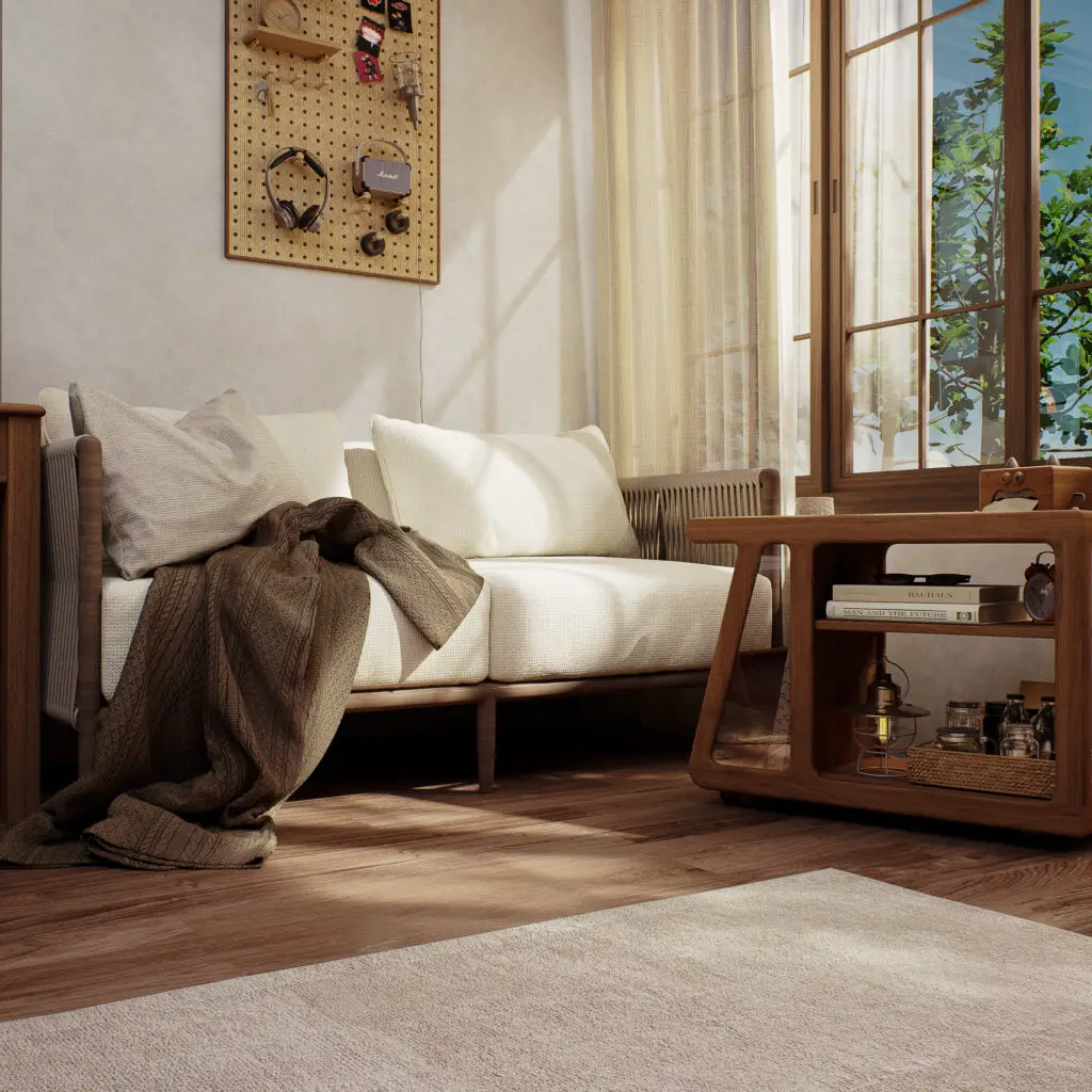 Imagem conceitual 3D de interiores. Detalhamento e resolução juntas com realismo